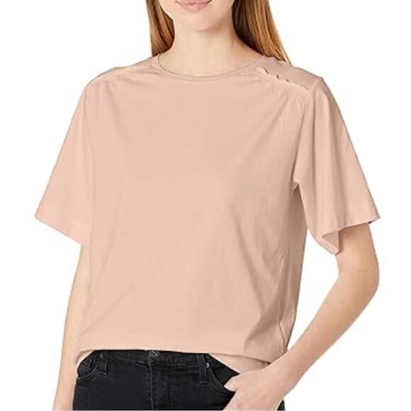 Nwt Rebecca Taylor smocked Tee‎ in light pink - Picture 1 of 6
